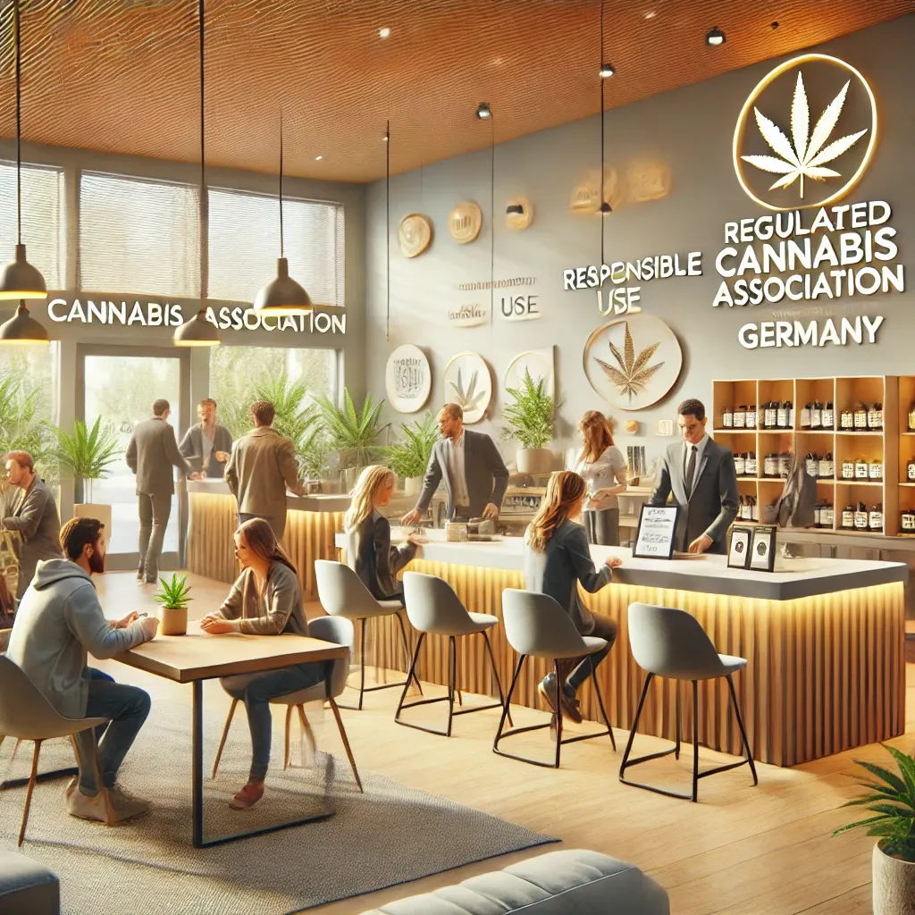 Salone associativo illustrato con persone sedute ai tavoli